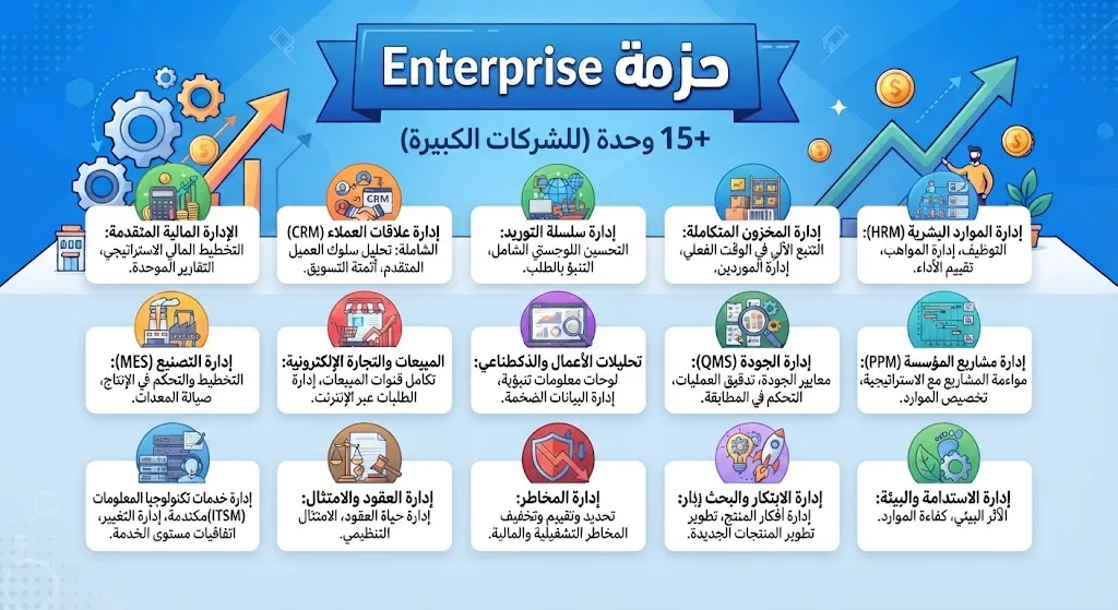 [ODO-01-004-0003] Пакет Enterprise - 15+ модулей (крупные компании)