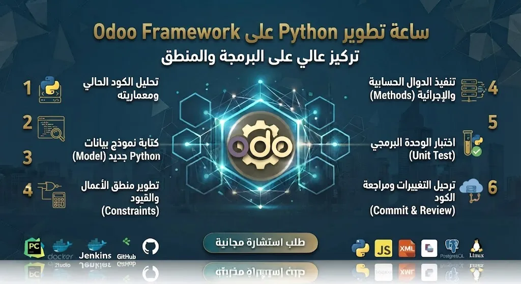 [ODO-02-001-0004] Odoo फ़्रेमवर्क पर Python विकास (प्रति घंटा)