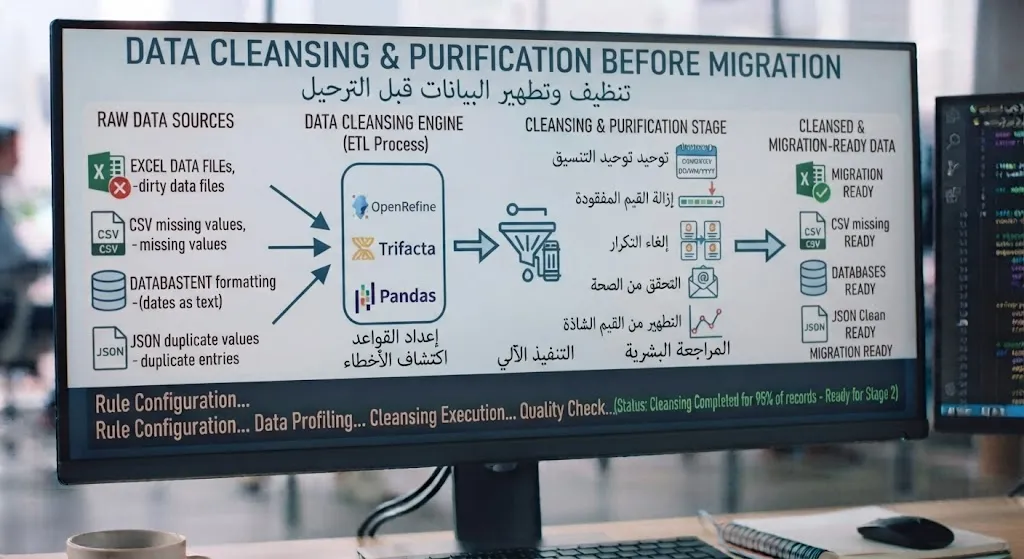 [ODO-02-004-0008] تنظيف وتطهير البيانات قبل الترحيل