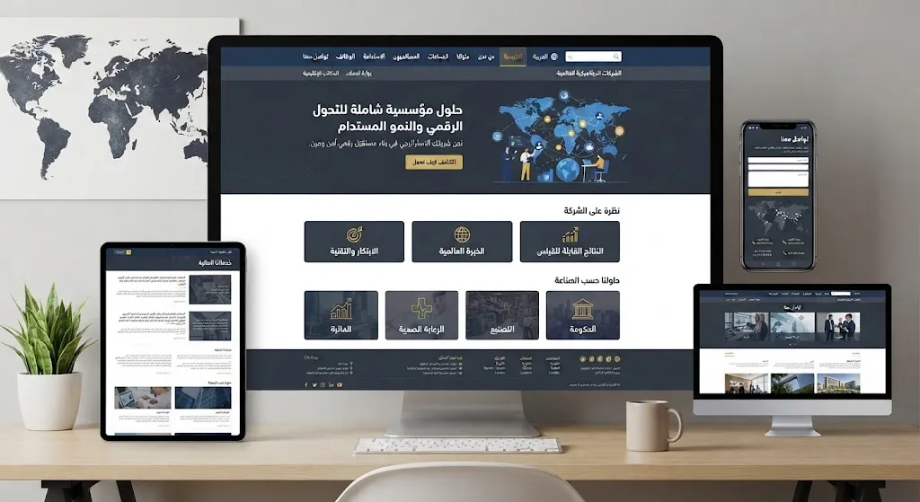 [DEV-01-001-0003] موقع مؤسسي Enterprise (متعدد اللغات)