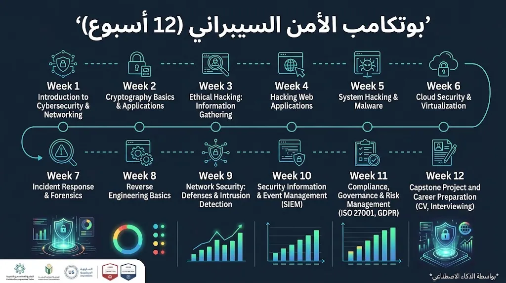 Bootcamp Cybersecurity (12 أسبوع)