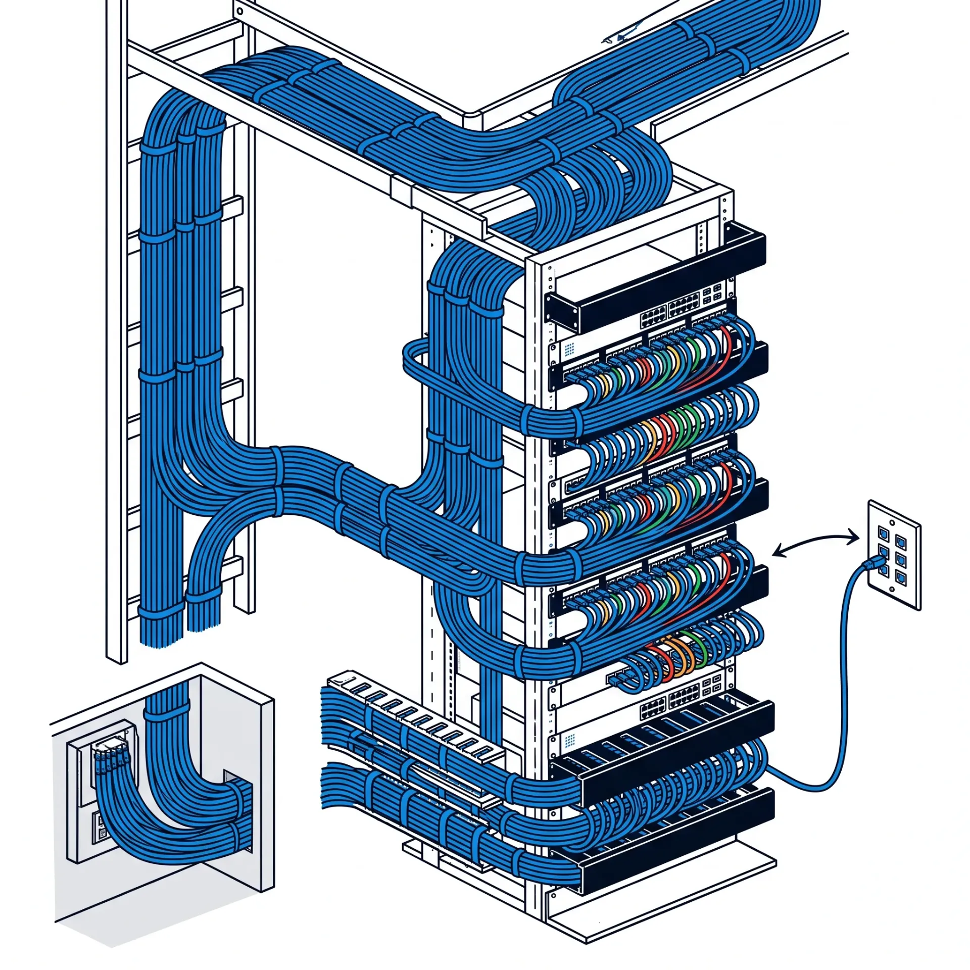 [NET-03-001-0002] تركيب Cabling منظم - 51-150 نقطة