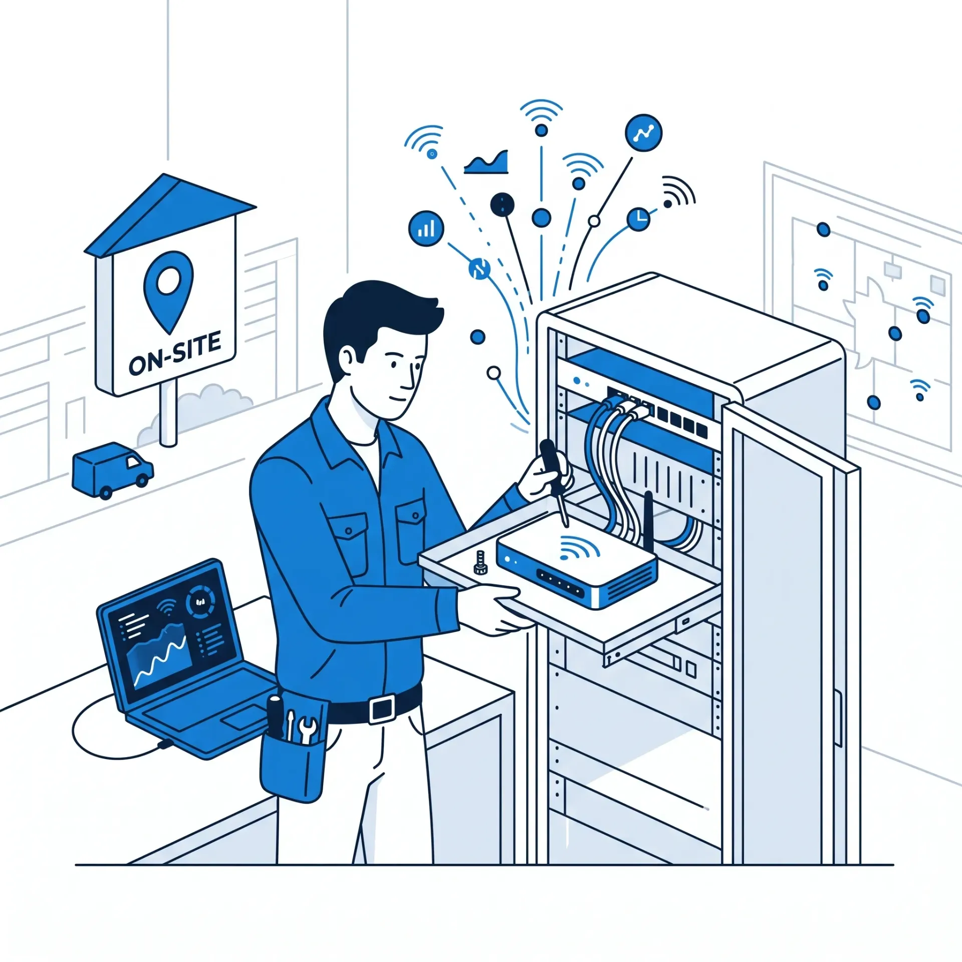 [NET-03-001-0006] Installation et mise en service d’équipements réseau (sur site)