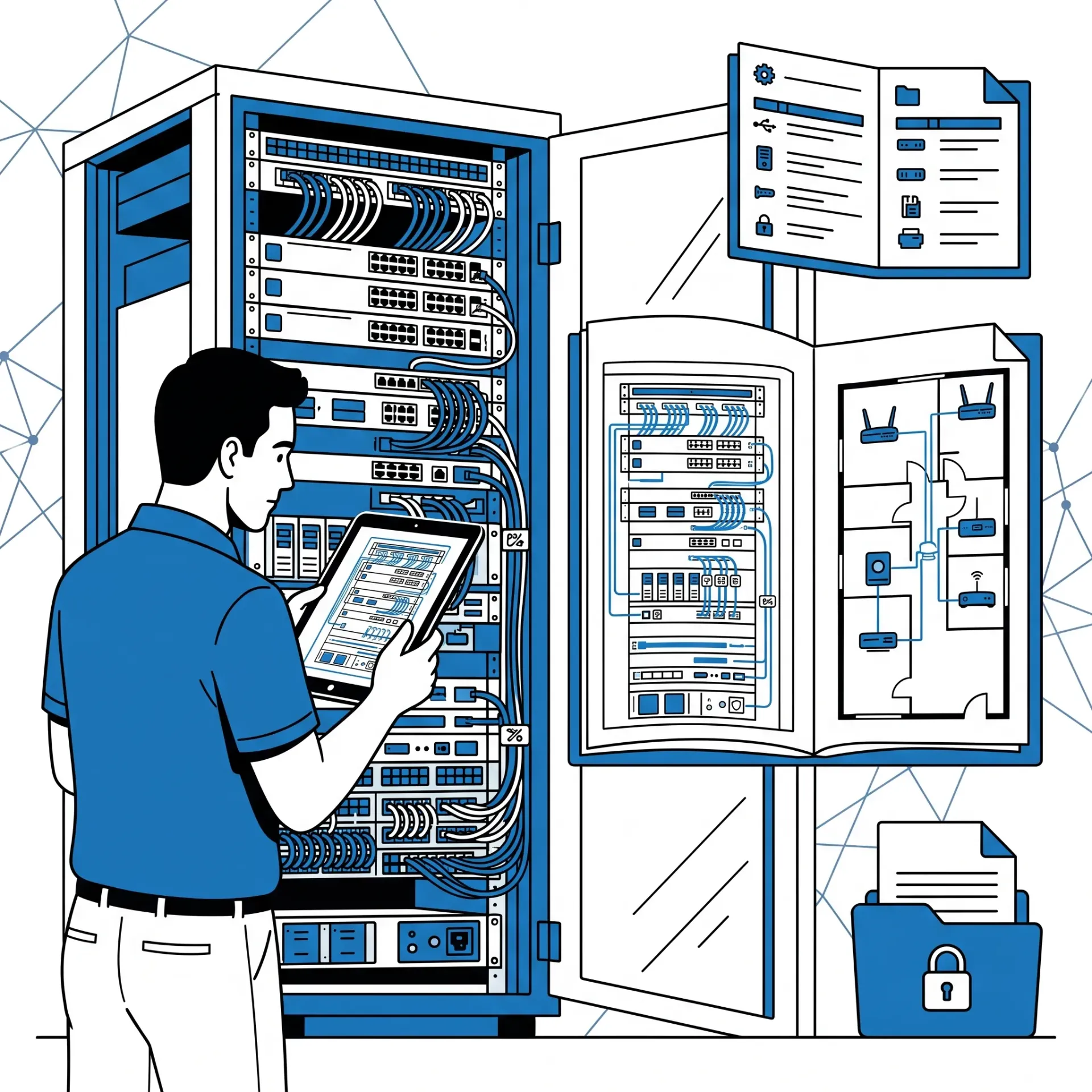 [NET-03-002-0002] إعداد توثيق الشبكة الكامل (As-Built)