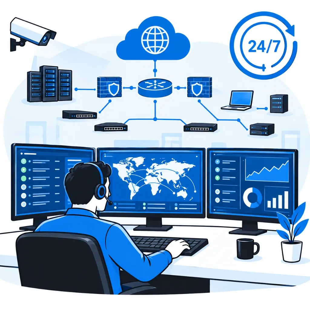 [NET-04-001-0005] 7/24 ağ izleme (NOC) - Temel