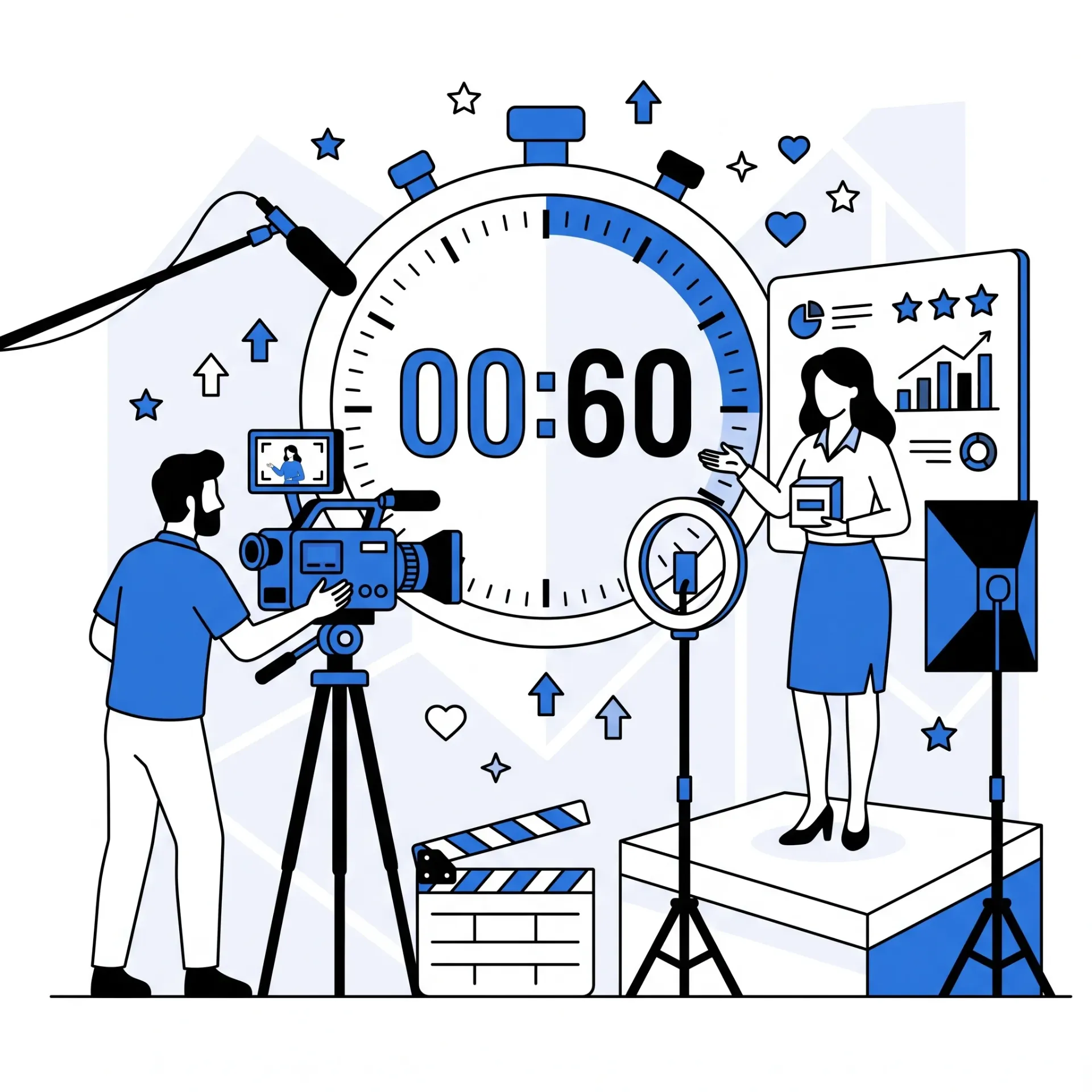 Vídeo de marketing profissional - 60 segundos (filmado)