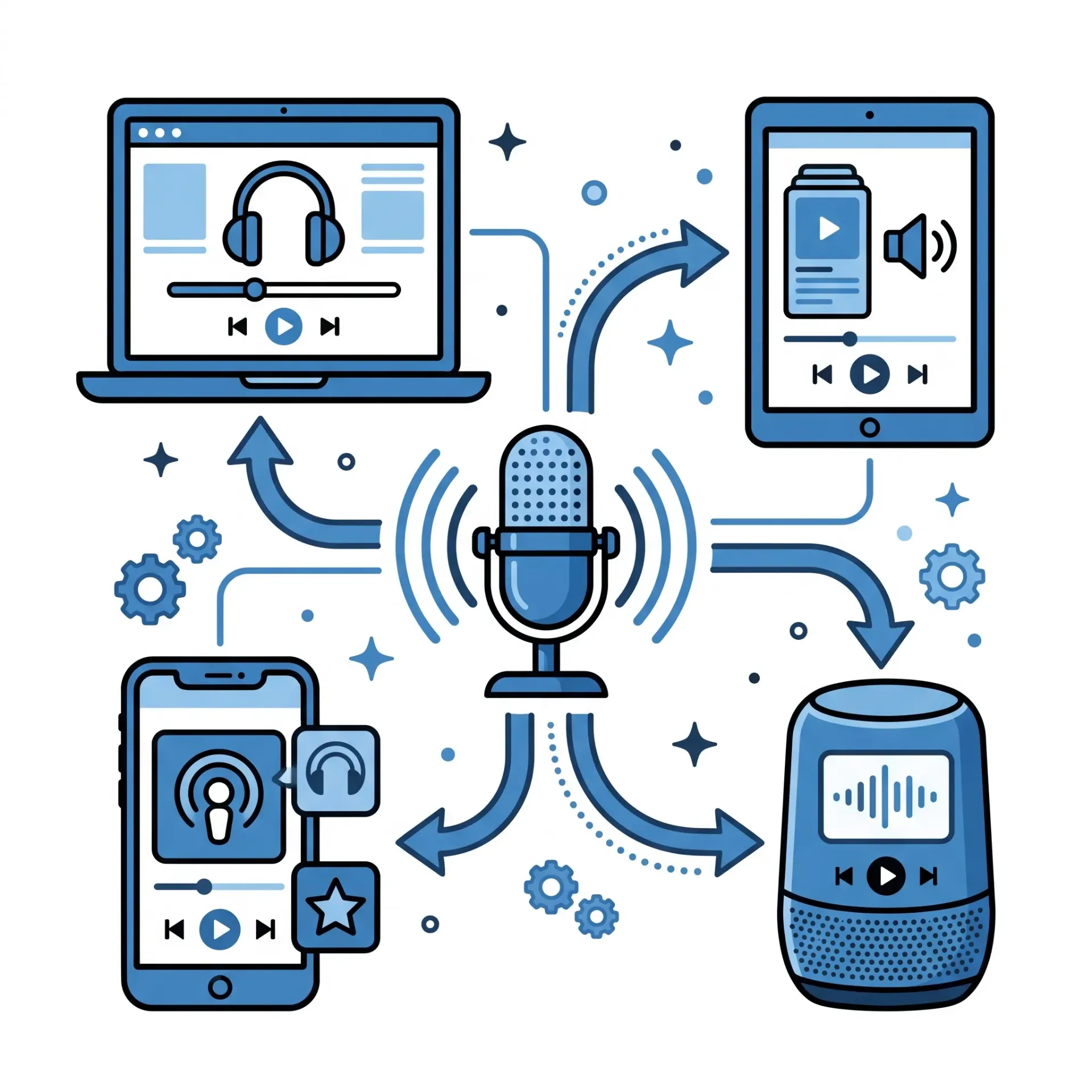 [CNT-02-001-0004] Publication de podcast sur plusieurs plateformes