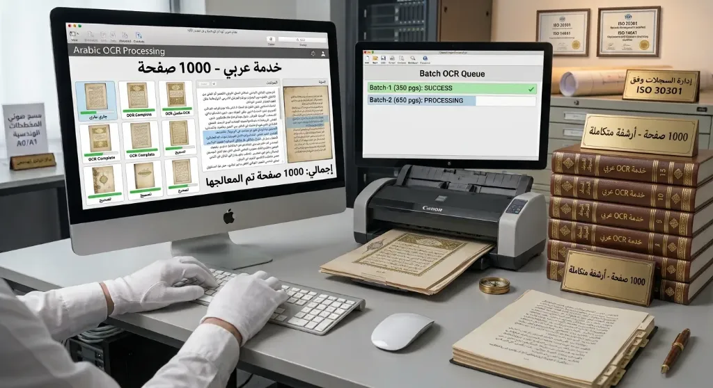 [DAT-02-001-0001] OCR em árabe - 1000 páginas