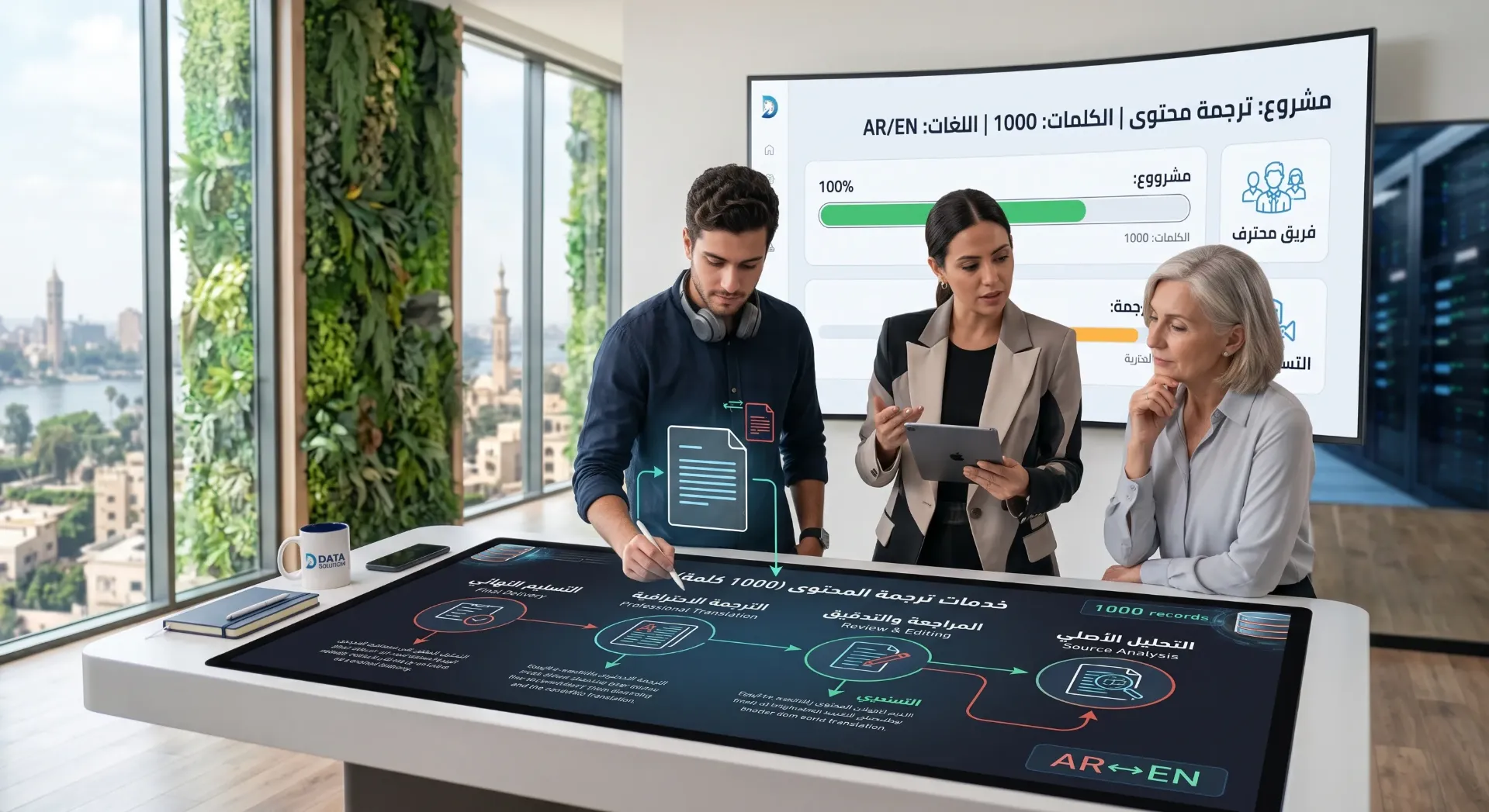 [DAT-02-003-0001] Tradução de conteúdo árabe/inglês - 1000 palavras