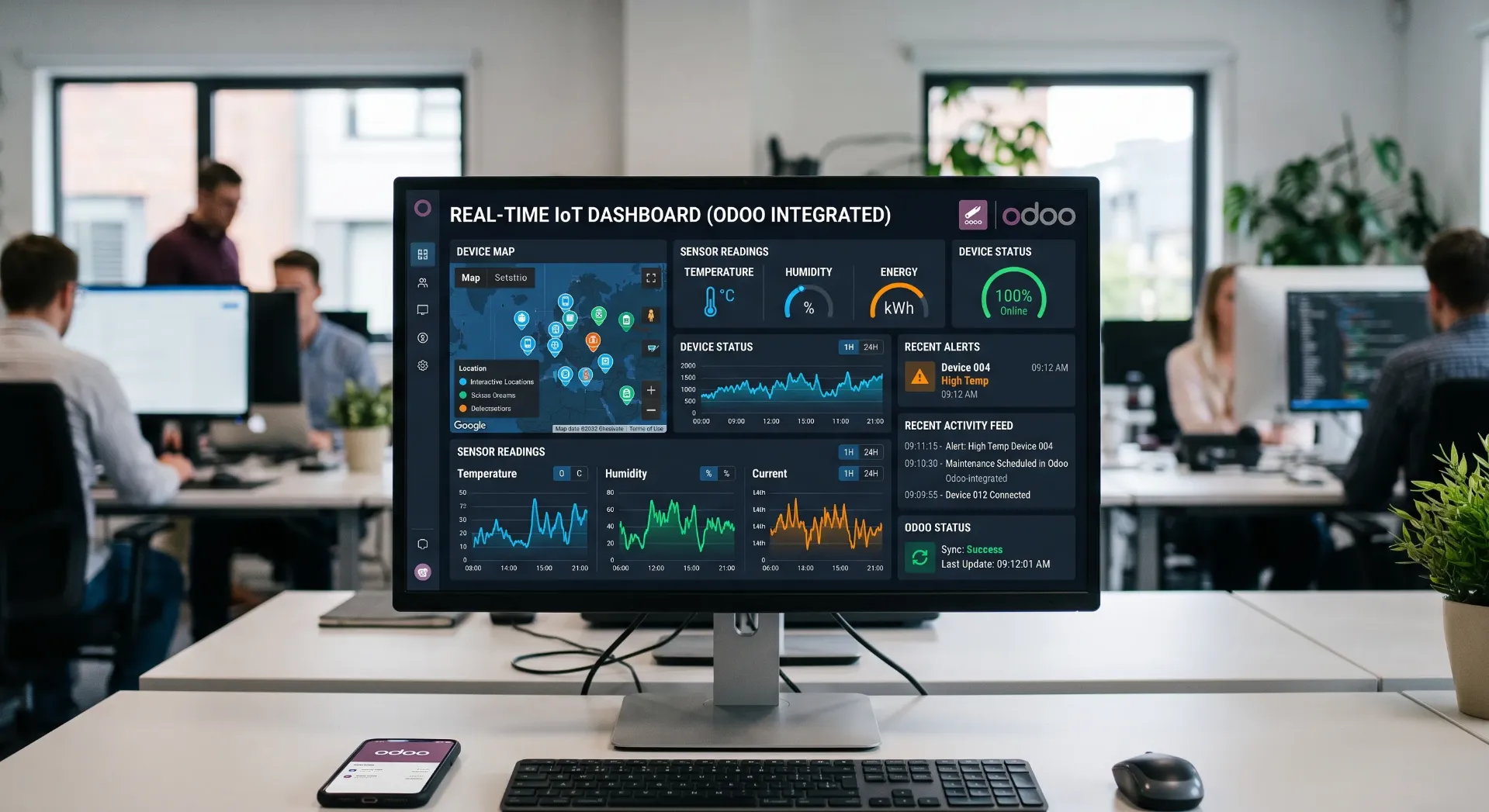 Real-Time IoT Dashboard (Integrated with Odoo)