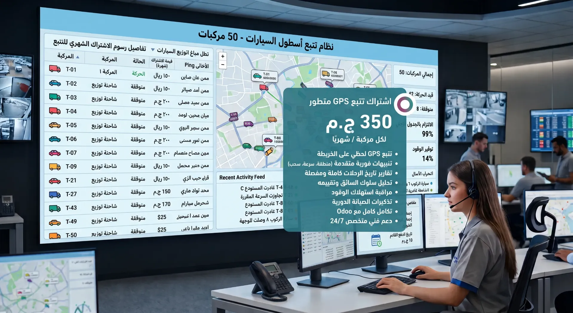 [IOT-01-002-0003] اشتراك تتبع GPS شهري (لكل مركبة)