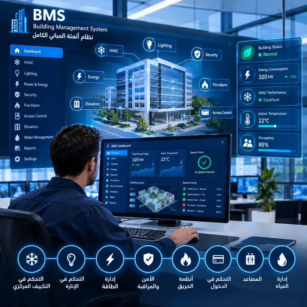 Sistema completo de automação de edifícios (BMS)