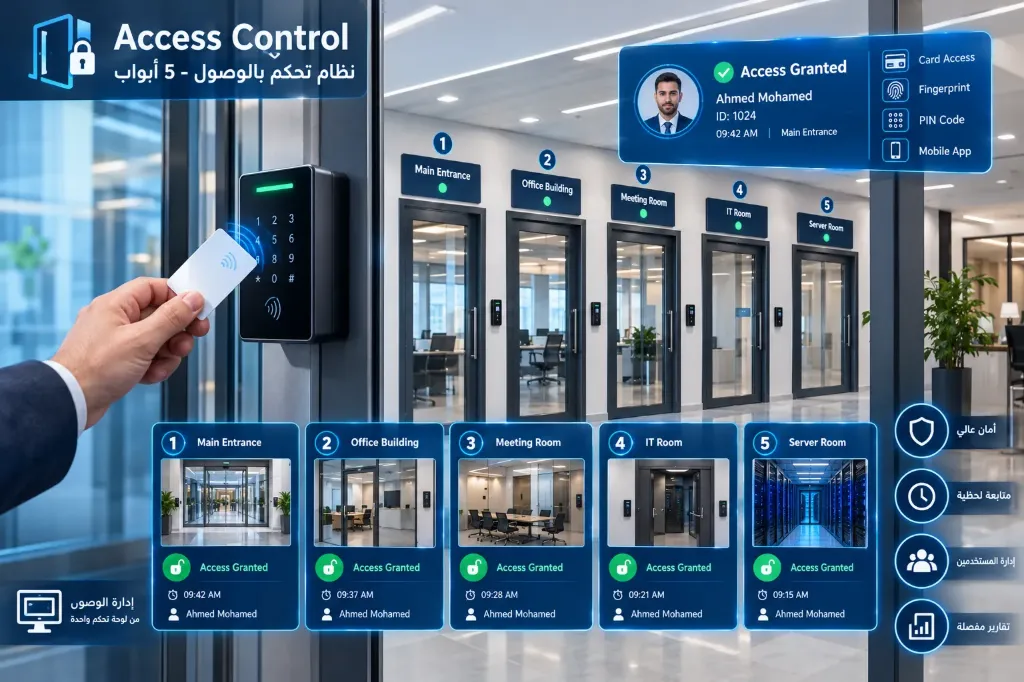 [IOT-02-002-0001] Zutrittskontrollsystem - 5 Türen