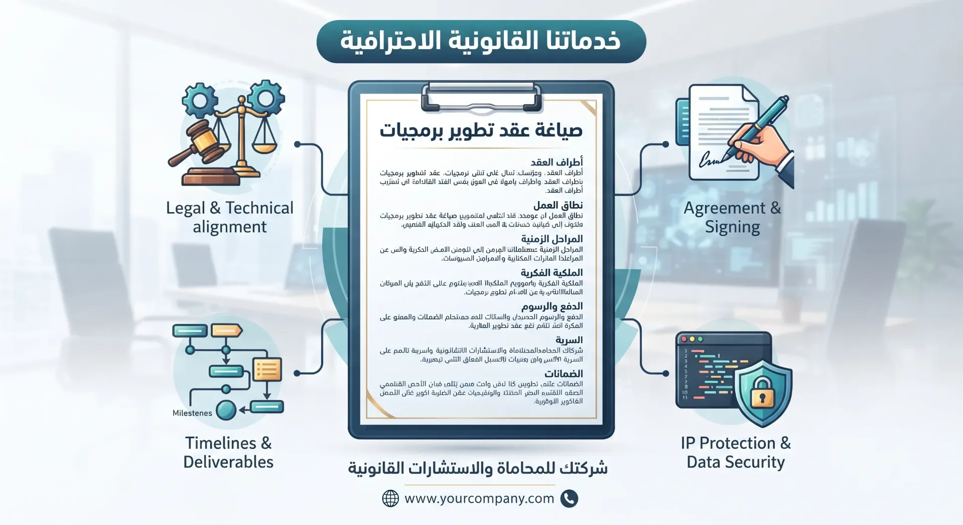 صياغة عقد تطوير برمجيات