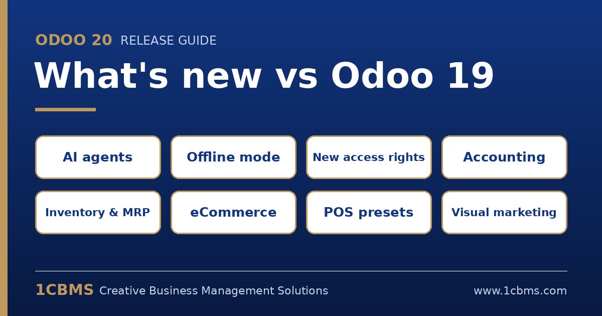 Odoo 20 与 Odoo 19 对比:有哪些变化
